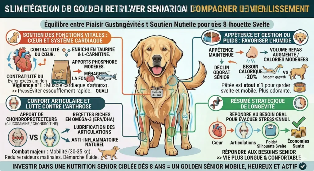 Alimentation du Golden Retriever Senior