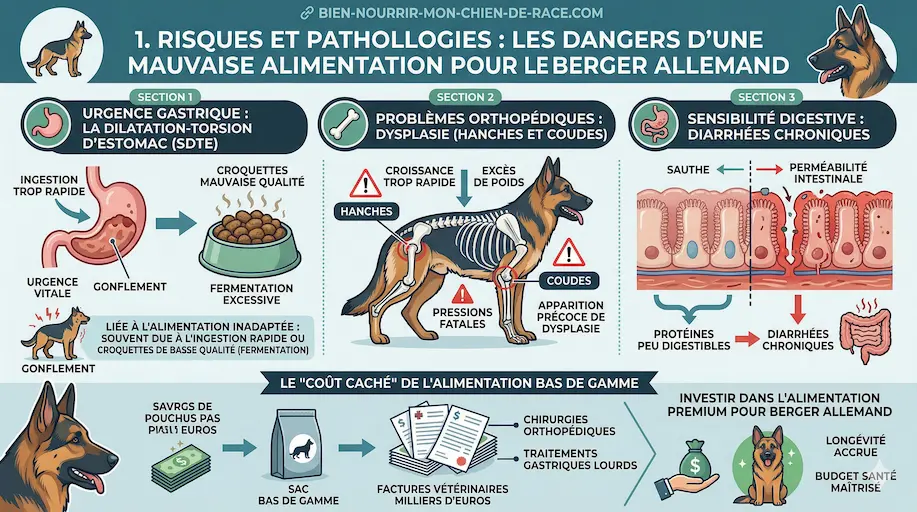 infographie alimentation berger allemand